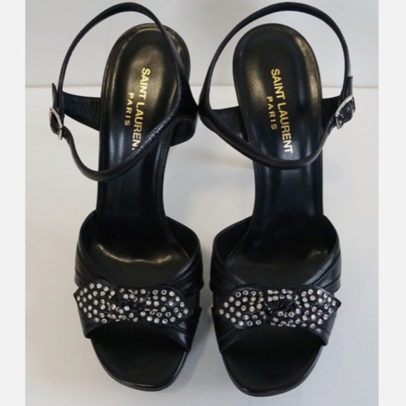 SAINT LAURENT "BIANCA" PLATFORM High STILETTO Sandal - Picture 5 of 16